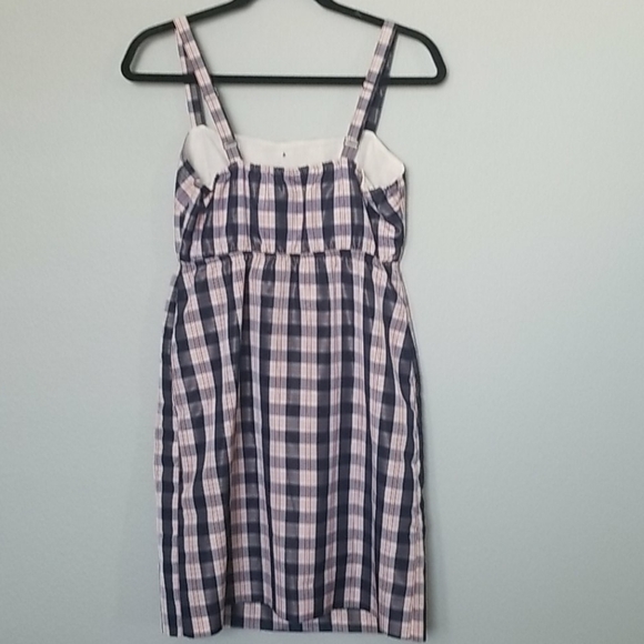 Maeve Clueless Preppy Academia plaid outshine sleeveless taffeta dress XS Y2K - Picture 4 of 8